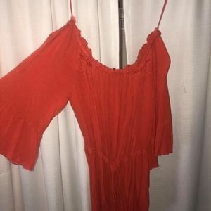 Topshop Orange Romper
